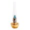 Aladdin Genie III Oil Lamp, Indoor Emergency Lighting for Shelf, Table or Hanging, Glass Bowl with Brass or Nickel Burner
